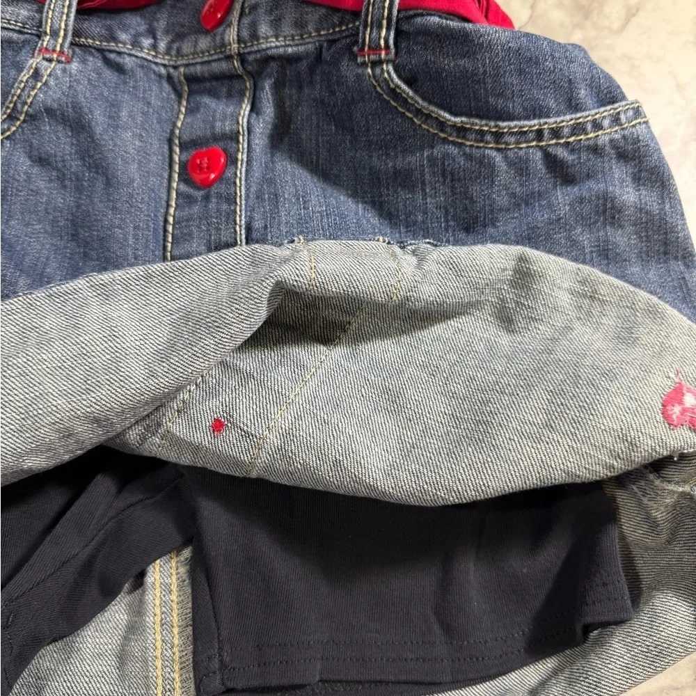 denim back to school skirt/skort size 12 Gymboree